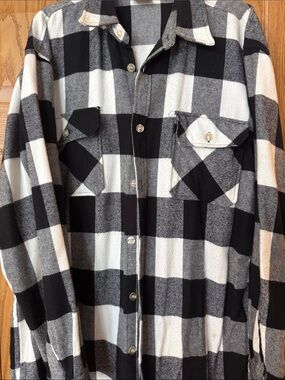 Rothco Black and White Buffalo Plaid Shirt Jacket X-Large